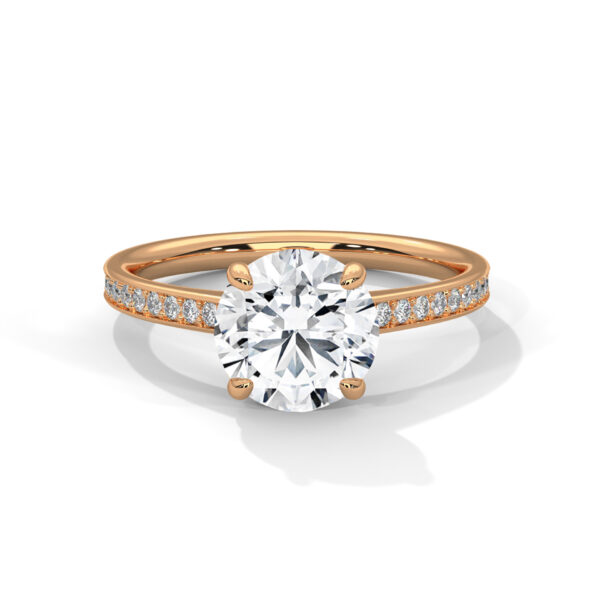 Vera Channel Solitaire Rose Gold