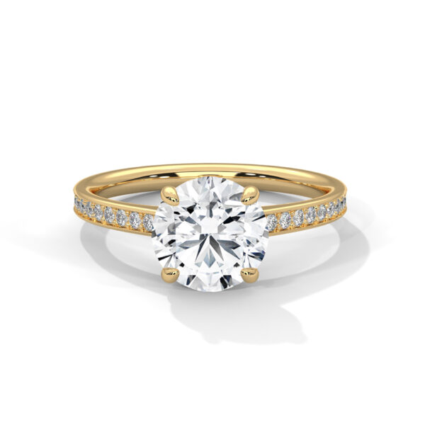 Vera Channel Solitaire Yellow Gold