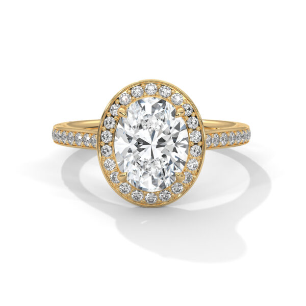 Celestine Oval Full Halo Pavé